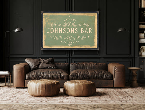Personalized Bar Sign, Drink Up / Life Is Short, image 20