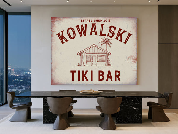 Personalized Tiki Bar Sign, Est. Year, image 1