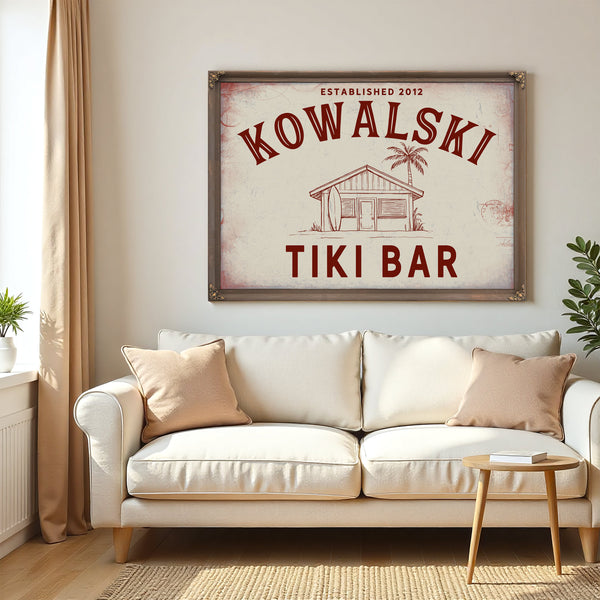 Personalized Tiki Bar Sign, Est. Year, image 5