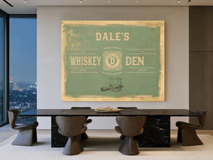 Personalized Whiskey Den Sign, Est. Year, image 1