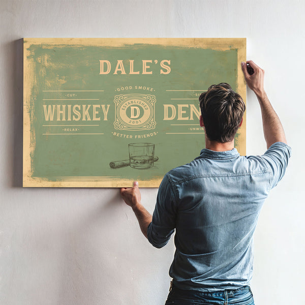 Personalized Whiskey Den Sign, Est. Year, image 10