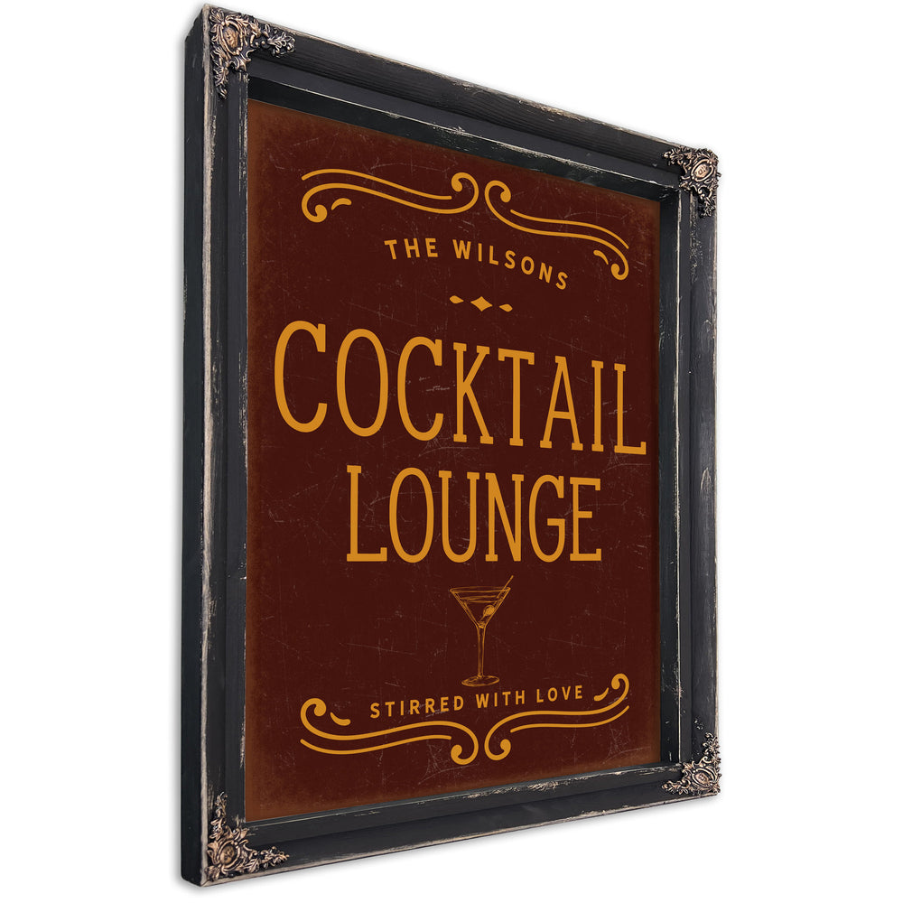 Personalized Cocktail Lounge Sign, Stirred With Love, image 1