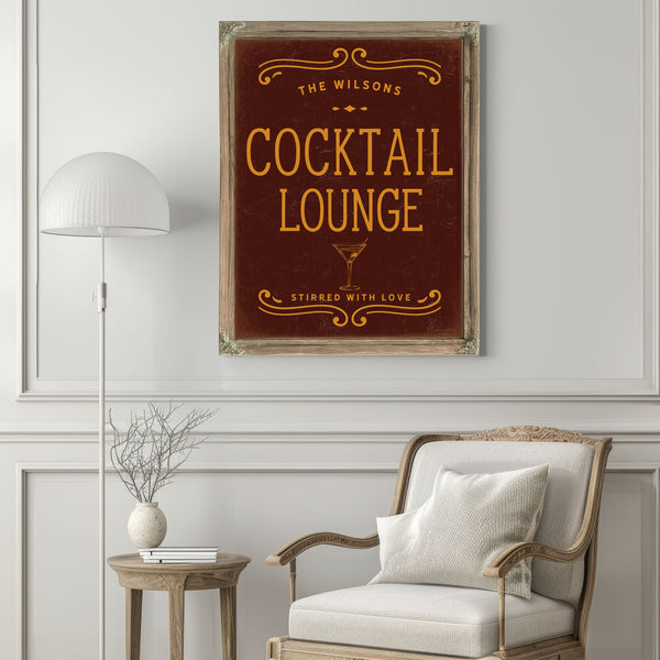 Personalized Cocktail Lounge Sign, Stirred With Love, image 5
