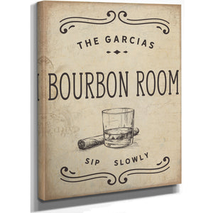 Personalized Bourbon Room Sign, Sip Slowly, image 3