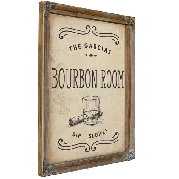 Personalized Bourbon Room Sign, Sip Slowly, image 7