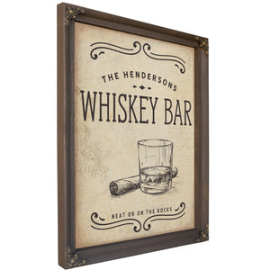 Personalized Whiskey Bar Sign, Neat Or On The Rocks, image 4