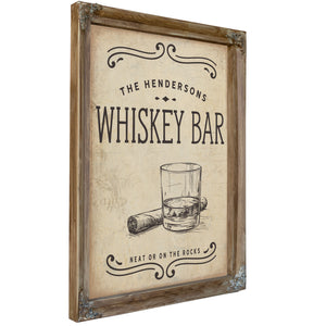 Personalized Whiskey Bar Sign, Neat Or On The Rocks, image 7