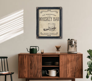 Personalized Whiskey Bar Sign, Neat Or On The Rocks, image 8