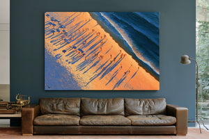 Aerial Beach Crowd At Golden Hour by Bella Frye