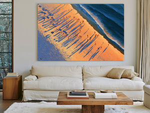 Aerial Beach Crowd At Golden Hour by Bella Frye