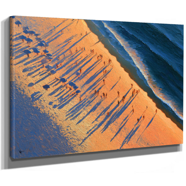 Aerial Beach Crowd At Golden Hour by Bella Frye