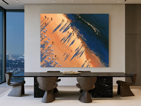 Aerial Beach Crowd At Golden Hour by Bella Frye