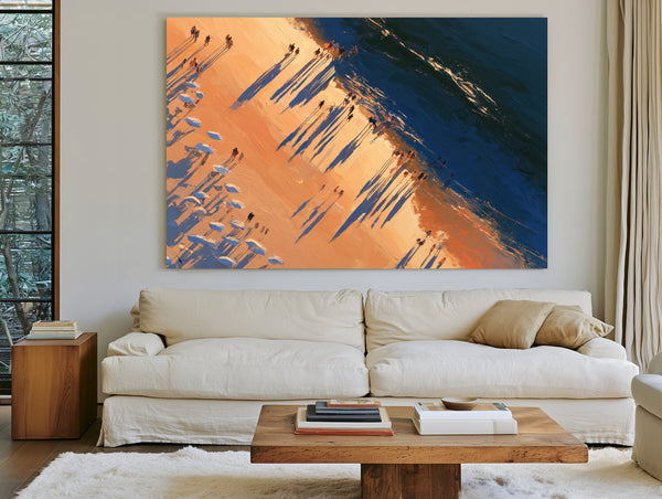 Aerial Beach Crowd At Golden Hour by Bella Frye