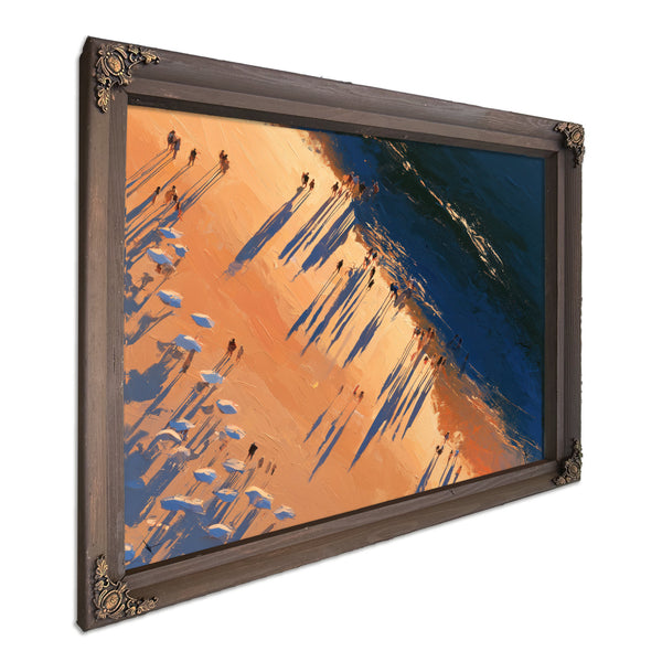 Aerial Beach Crowd At Golden Hour by Bella Frye