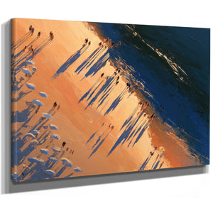 Aerial Beach Crowd At Golden Hour by Bella Frye