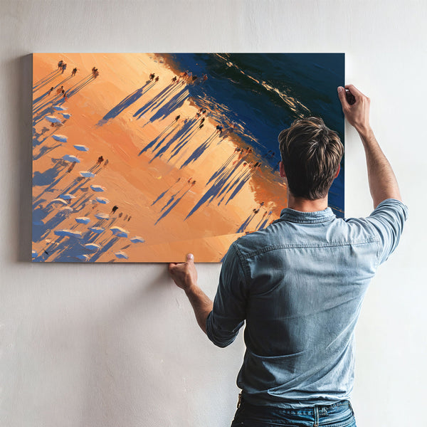 Aerial Beach Crowd At Golden Hour by Bella Frye