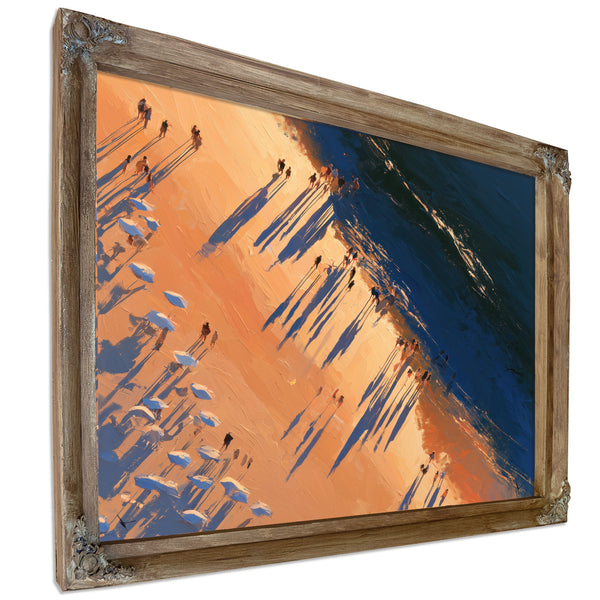 Aerial Beach Crowd At Golden Hour by Bella Frye