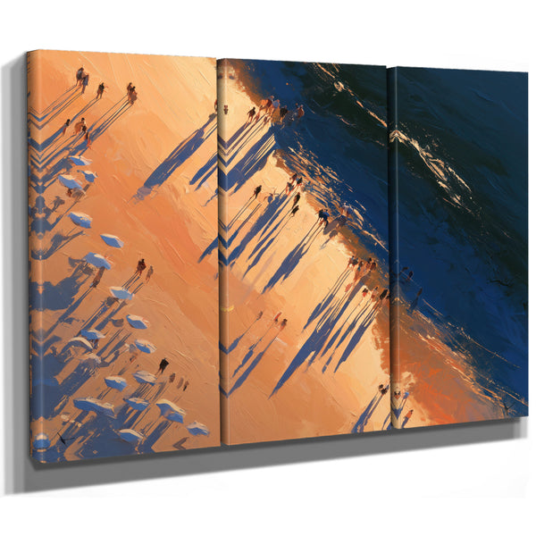 Aerial Beach Crowd At Golden Hour by Bella Frye