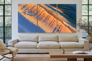 Aerial Beach Crowd At Golden Hour by Bella Frye