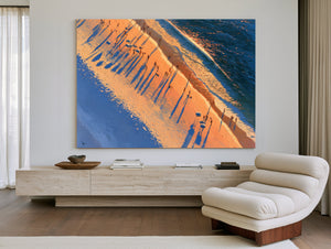 Aerial Beach Crowd At Golden Hour by Bella Frye