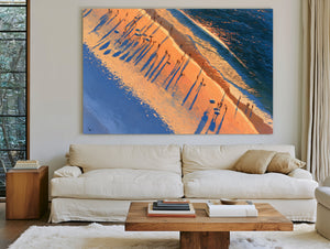 Aerial Beach Crowd At Golden Hour by Bella Frye