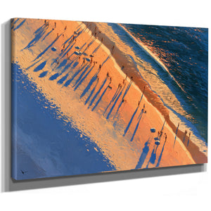 Aerial Beach Crowd At Golden Hour by Bella Frye