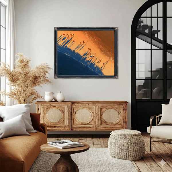 Aerial Beach Scene With Long Sunset Shadows by Bella Frye