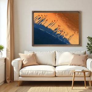 Aerial Beach Scene With Long Sunset Shadows by Bella Frye