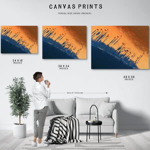 Aerial Beach Scene With Long Sunset Shadows by Bella Frye