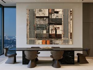 Aerial City Block Rooftops Urban Grid by Bella Frye