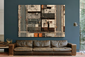 Aerial City Block Rooftops Urban Grid by Bella Frye