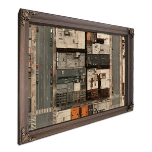 Aerial City Block Rooftops Urban Grid by Bella Frye