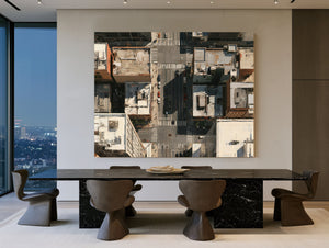 Aerial City Intersection Midday Urban Light by Bella Frye