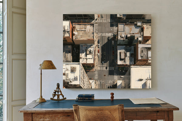 Aerial City Intersection Midday Urban Light by Bella Frye