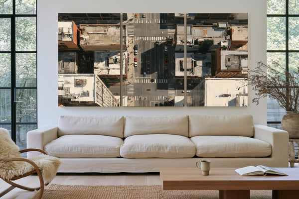 Aerial City Intersection Midday Urban Light by Bella Frye