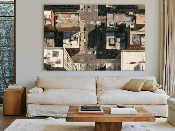 Aerial City Intersection Midday Urban Light by Bella Frye