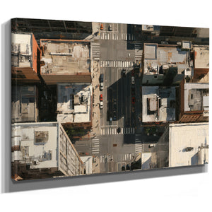 Aerial City Intersection Midday Urban Light by Bella Frye