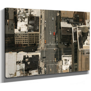 Aerial City Street With Colorful Cars by Bella Frye