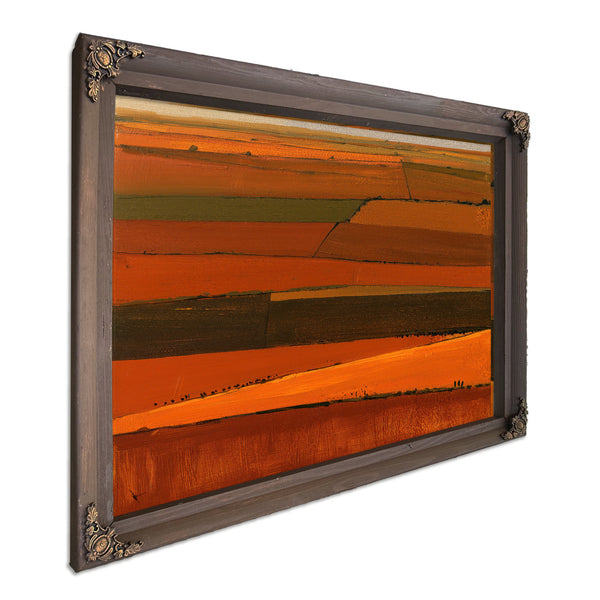 Aerial Farm Fields In Warm Autumn Light by Bella Frye