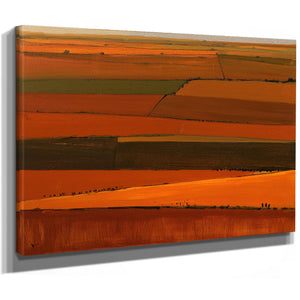 Aerial Farm Fields In Warm Autumn Light by Bella Frye