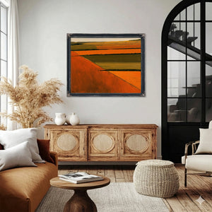 Aerial Farm Fields In Warm Autumn Light by Bella Frye