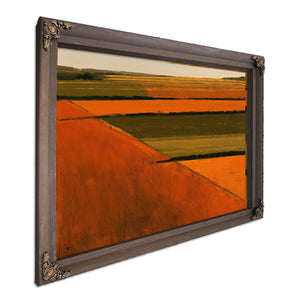 Aerial Farm Fields In Warm Autumn Light by Bella Frye