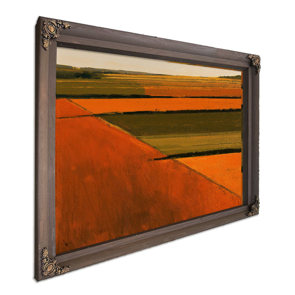 Aerial Farm Fields In Warm Autumn Light by Bella Frye
