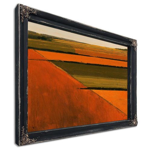 Aerial Farm Fields In Warm Autumn Light by Bella Frye