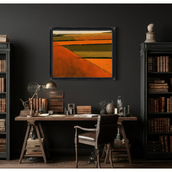 Aerial Farm Fields In Warm Autumn Light by Bella Frye