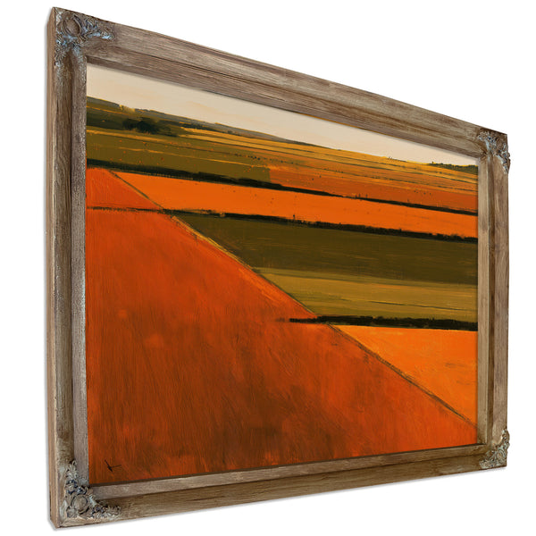 Aerial Farm Fields In Warm Autumn Light by Bella Frye