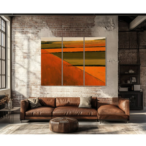 Aerial Farm Fields In Warm Autumn Light by Bella Frye