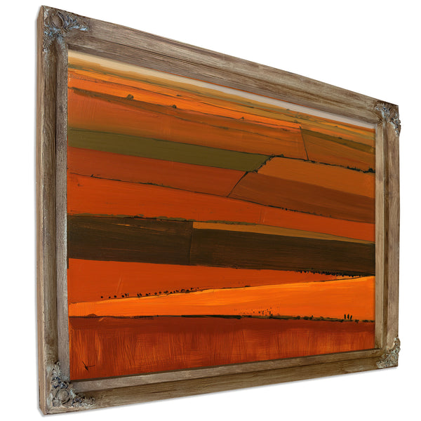 Aerial Farm Fields In Warm Orange Tones by Bella Frye
