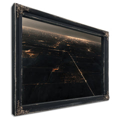 Aerial Night View Of Lit Grid Plains by Bella Frye