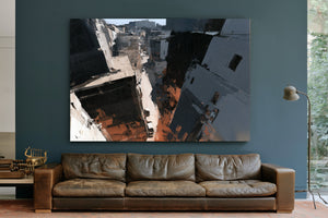 Aerial Urban Alley Dense City Buildings by Bella Frye